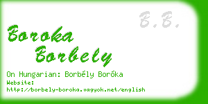 boroka borbely business card
